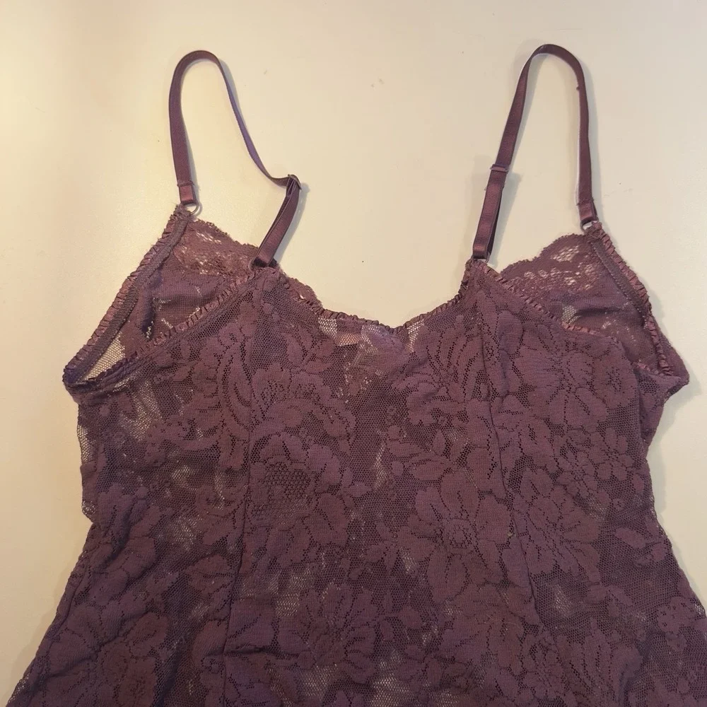 Victorias Secret Vintage 90's Purple Lace‎ Slip Dress Large Floral Whimsigoth